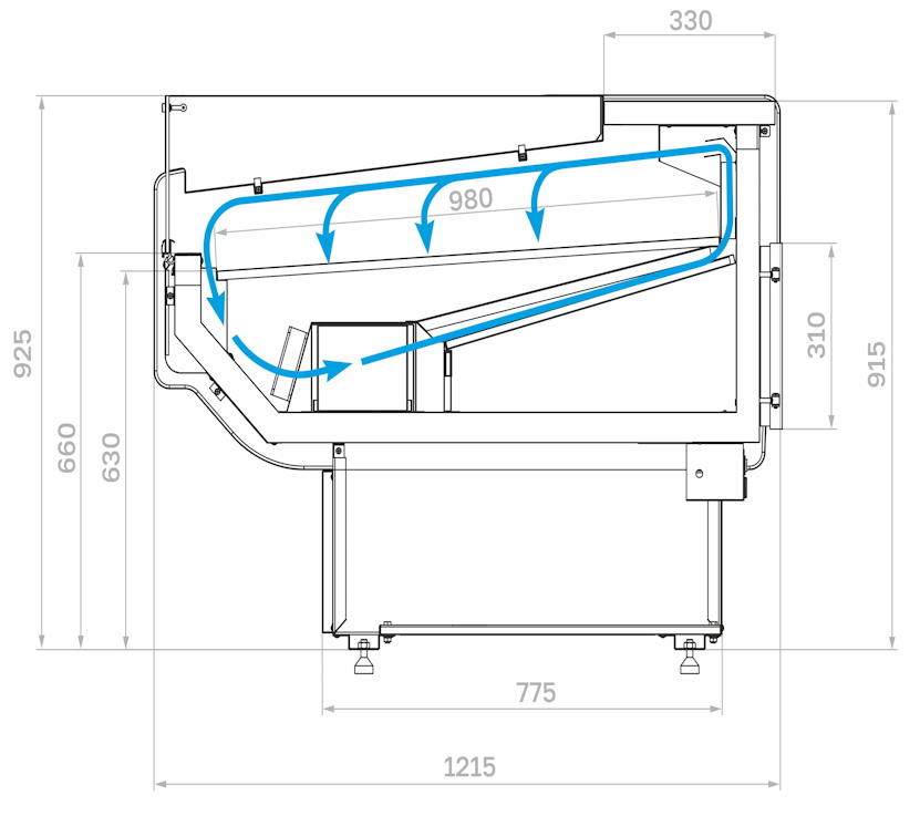 Холодильная витрина CARBOMA ATRIUM 2 GC120 VM 1,5‑2 динамика открытая 