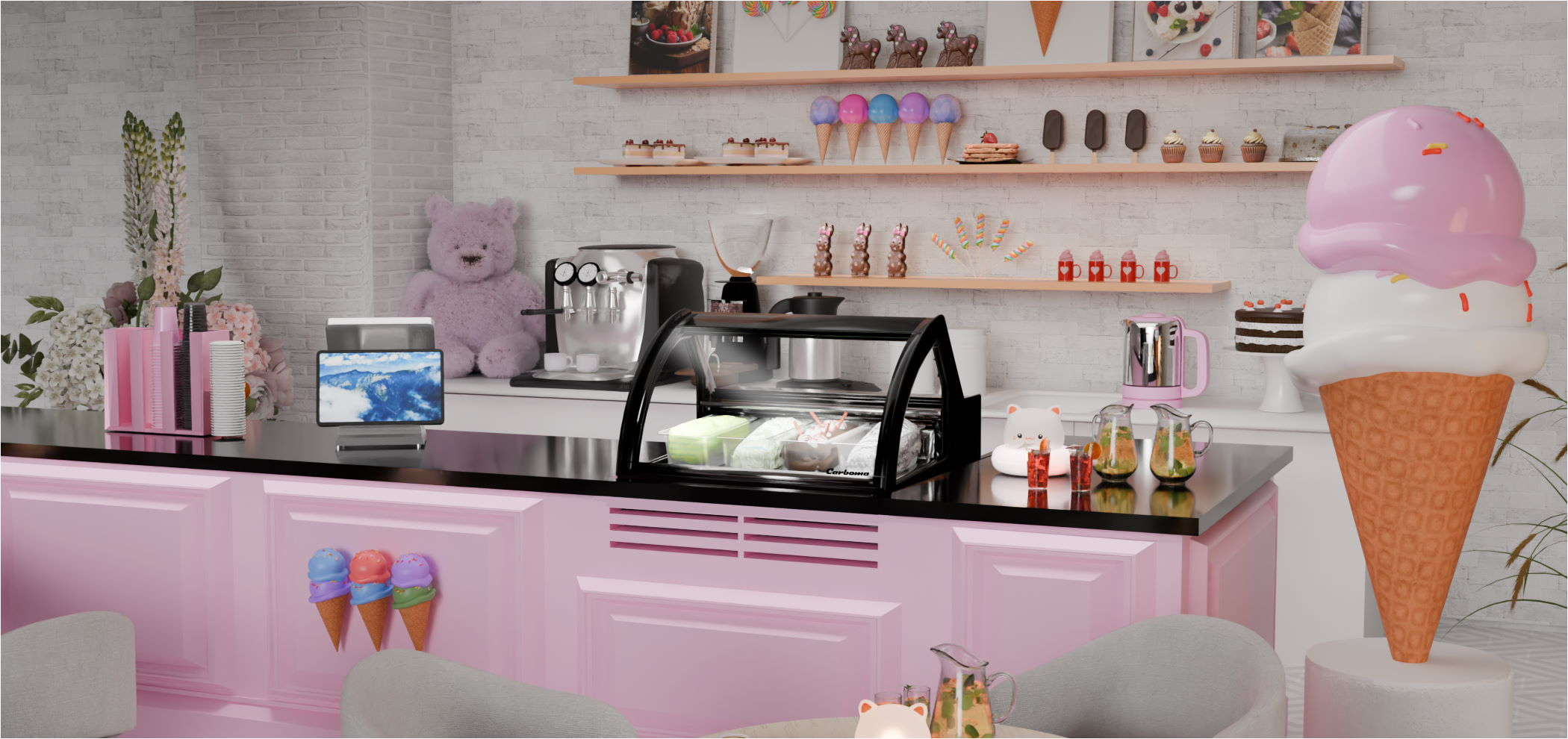Морозильная витрина CARBOMA JOY 2 I83 VL 0,8‑1 для мороженого 