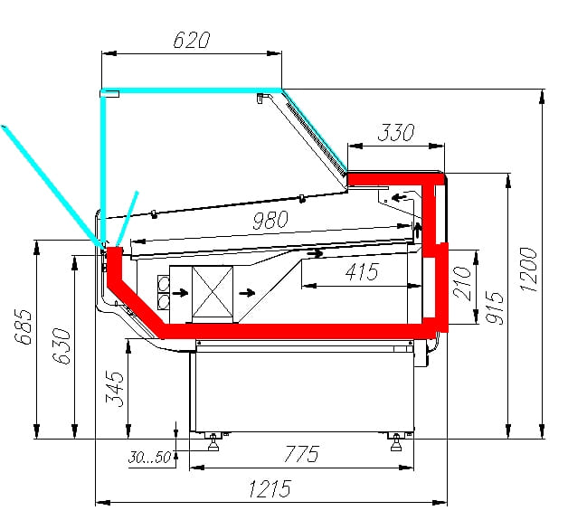 Холодильная витрина CARBOMA ATRIUM 2 GC120 VM 2,0‑1 динамика 