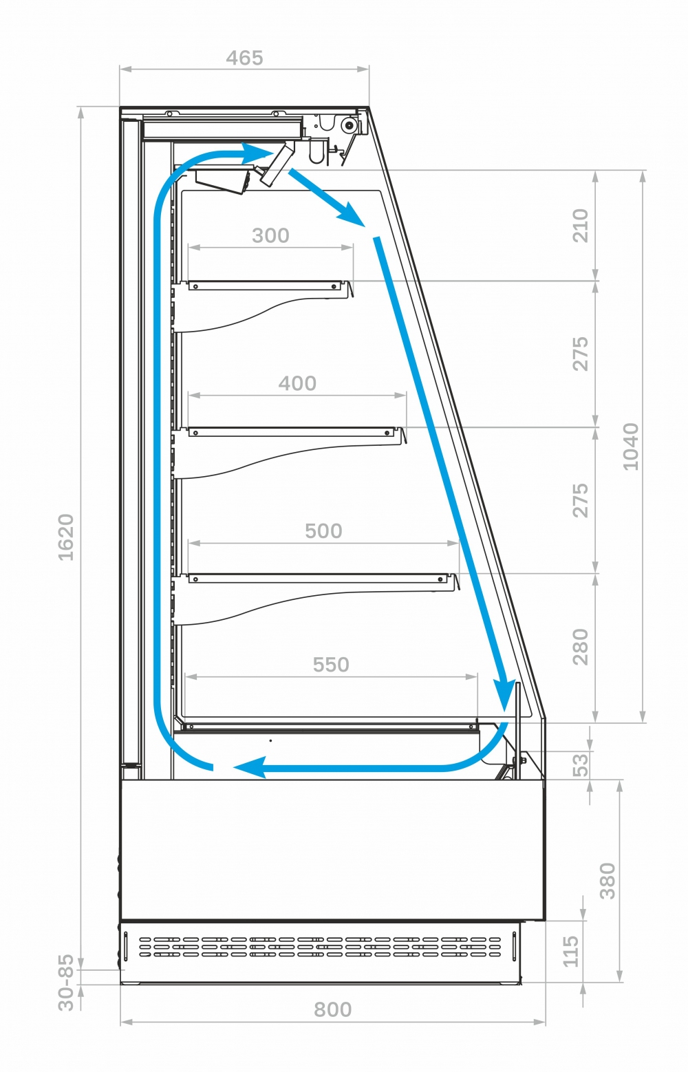 Холодильная горка CARBOMA TOKYO 2 F16‑08 VM 1,3‑2 2.0 