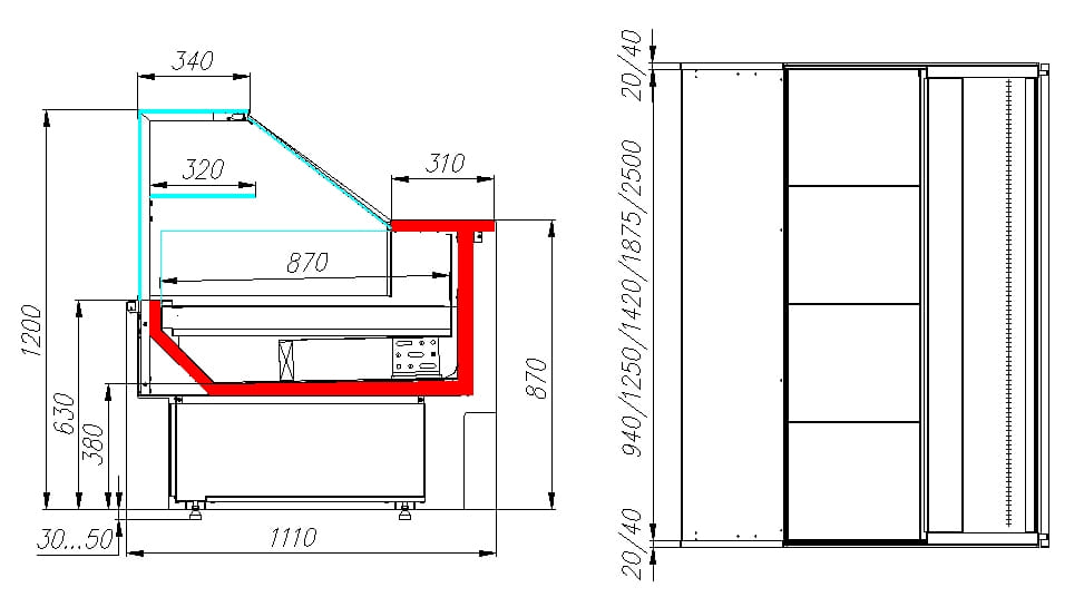 Холодильная витрина CARBOMA BAVARIA 2 GC110 VV 1,5‑1 0011‑9006 динамика 