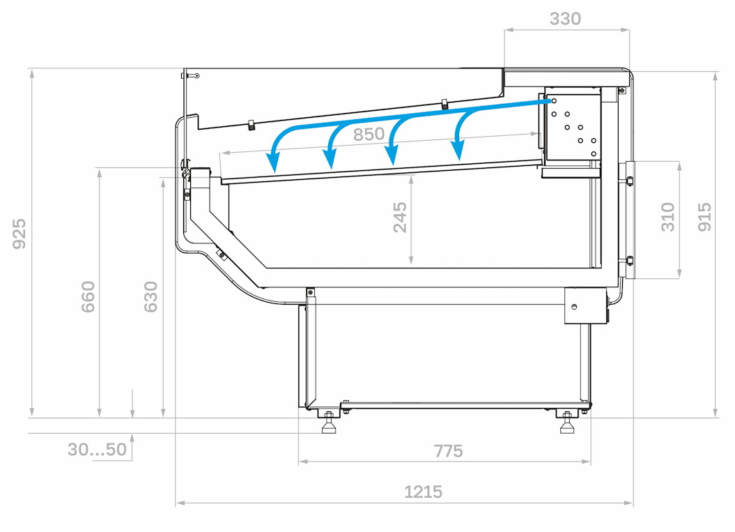 Холодильная витрина CARBOMA ATRIUM 2 GC120 SM 1,5‑2 открытая 