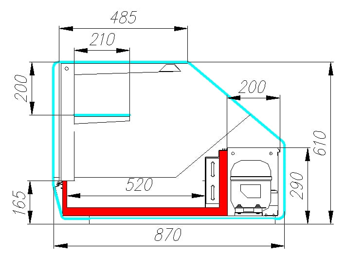 Тепловая витрина CARBOMA ARGO 2 AC87 SH 1,0‑11 