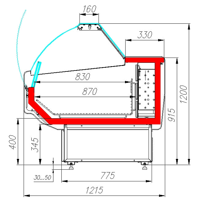 Морозильная витрина CARBOMA ATRIUM G120 SL 1,5‑1 
