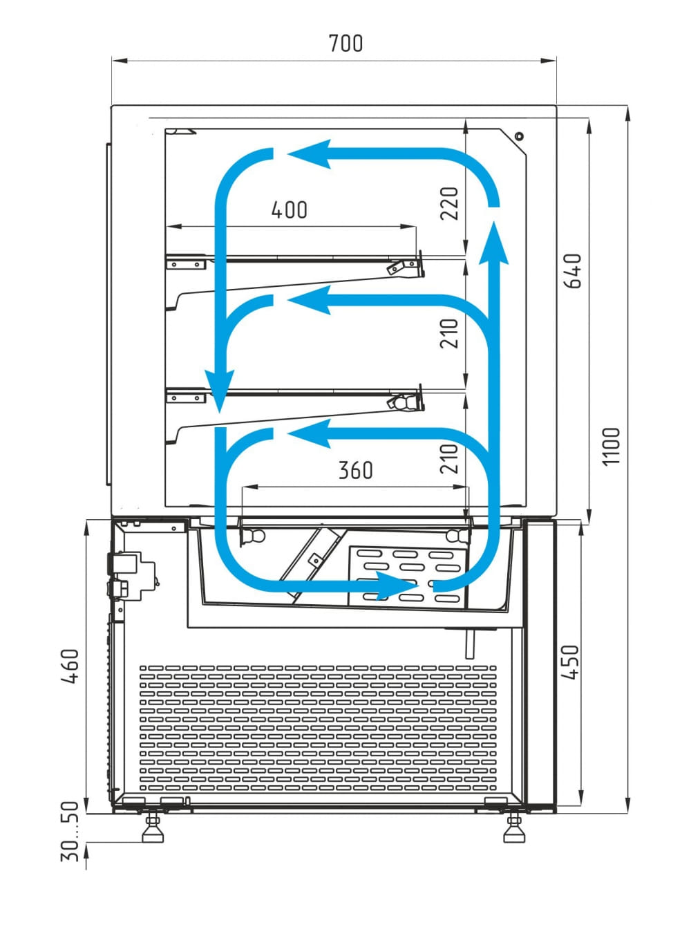 Кондитерская витрина CARBOMA COSMO KC71‑110 VV 0,9‑1 