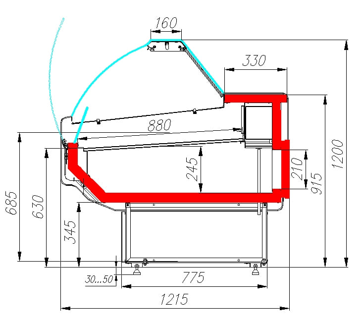 Холодильная витрина CARBOMA ATRIUM G120 SM 2,0‑1 
